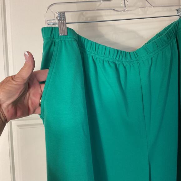 Links Green Elastic Waist 4 Pockets Stretch Career Party Travel Pants 1X (14) - Picture 4 of 7